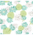 elegant modern waterlilies or lotus flowers vector image