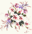 seamless background with hibiscus flowers vector image vector image