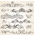 set of calligraphic elements for design vector image