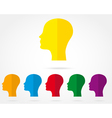 set of icons human head vector image