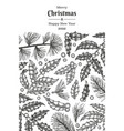 christmas hand drawn greeting card design vector image