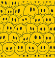 funny smile crazy cute face seamless pattern vector image vector image