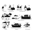 noah ark christian bible story artwork vector image vector image
