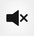mute icon design silent symbol vector image