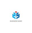 s intial cube logo vector image vector image