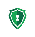 Green shield guard lock logo icon concept Vector Image