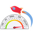 rocket takes off into sky at high jet speed vector image