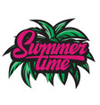 color poster template for summer time party vector image