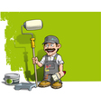 handyman wall painter gray uniform vector image vector image