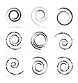 spiral design elements vector image vector image