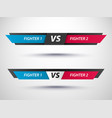 versus sign battle scoreboard vector image vector image