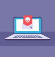 email virus envelope with malware message vector image