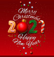 merry christmas and happy new year 2021 greeting vector image