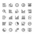 business charts and diagrams line icons 3 vector image