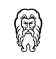 head atlas greek god front view mascot vector image