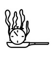 pan with stopwatch icon vector image
