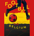 typographic belgium football poster vector image