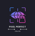 eye tracking purple solid gradient desktop icon vector image vector image