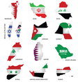 gulf state flags vector image