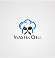 master chef with head and little star concept vector image