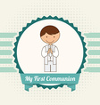 my first communion vector image vector image