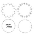 nature wreaths set of black vector image vector image