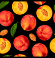 peach seamless pattern vector image vector image