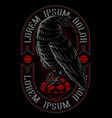 raven on the ruby vector image vector image