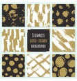 set 8 hand drawn seamless trendy patterns vector image