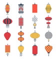 traditional chinese lanterns collection set vector image vector image