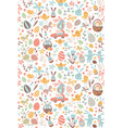 funny happy easter seamless pattern background vector image vector image