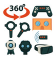 games modern technologies play station vr glasses vector image
