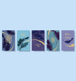 banners set of banana tropic leaf vector image vector image