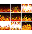 big collection of fire elements vector image