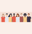 different young people together racial vector image