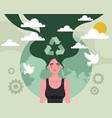 green ecology concept vector image vector image