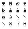 medical icons set vector image