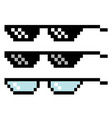 pixel glasses set vector image vector image