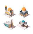religion buildings muslim mosque lutheran church vector image