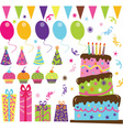 birthday party set vector image