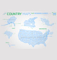 united states america alaska hawaii mexico vector image vector image