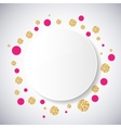 background with pink and gold glittering circles vector image