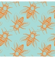 bees seamless pattern vector image