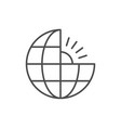 earth core line outline icon vector image