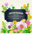 floral frame design vector image vector image