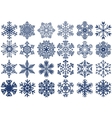 snowflakes set vector image