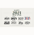 2021 happy new year logo design number vector image vector image