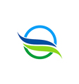 eco water nature abstract logo vector image vector image
