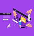 web page isometric concept use for page vector image vector image