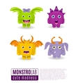 monsters with toothy grins vector image